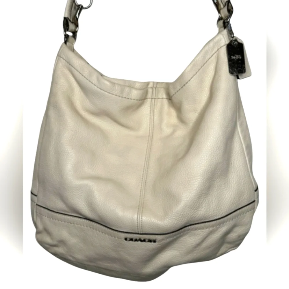 Coach Creme White Shoulder Crossbody Hobo Style Large Bag Previously Lov… - Picture 2 of 15